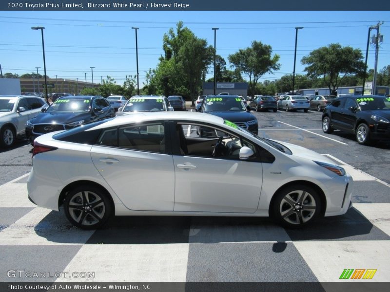 Blizzard White Pearl / Harvest Beige 2020 Toyota Prius Limited
