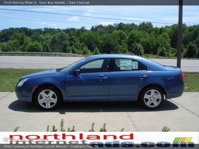 Sport Blue Metallic / Dark Charcoal 2010 Mercury Milan I4