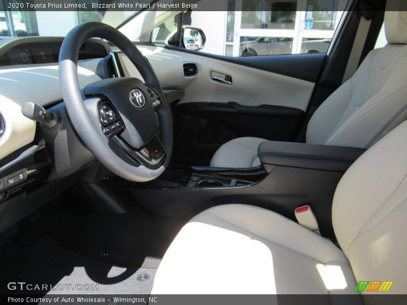 Blizzard White Pearl / Harvest Beige 2020 Toyota Prius Limited