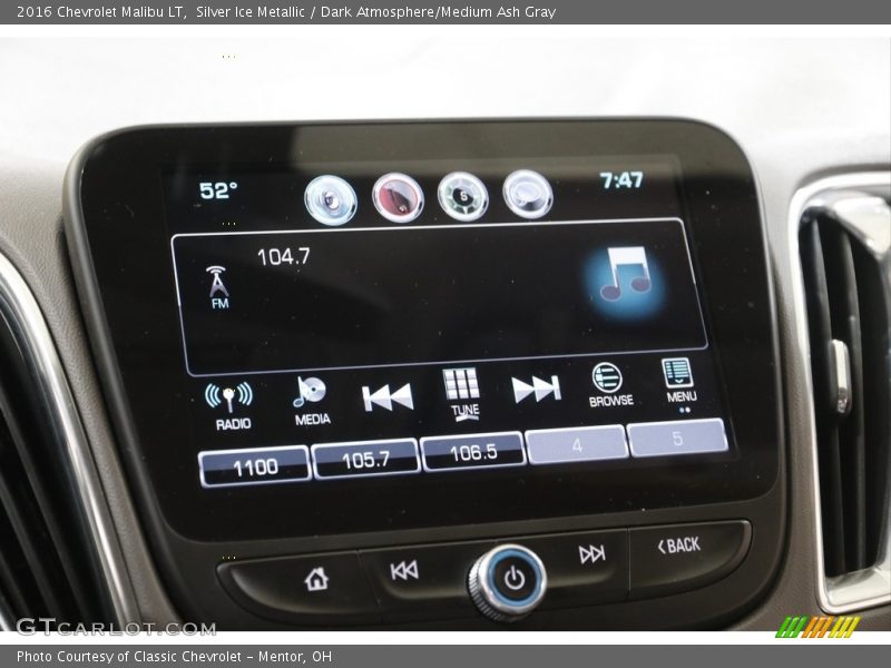 Silver Ice Metallic / Dark Atmosphere/Medium Ash Gray 2016 Chevrolet Malibu LT