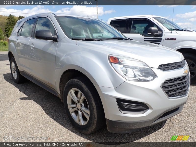 Silver Ice Metallic / Jet Black 2016 Chevrolet Equinox LS AWD