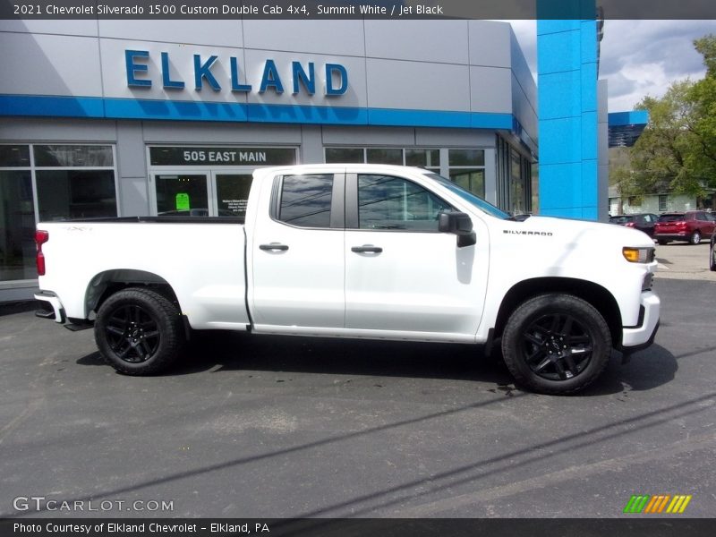 Summit White / Jet Black 2021 Chevrolet Silverado 1500 Custom Double Cab 4x4