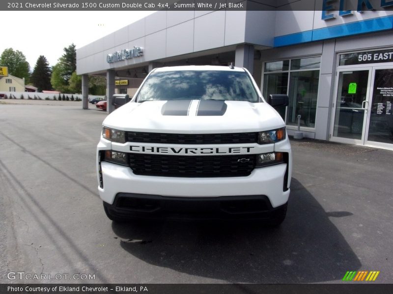 Summit White / Jet Black 2021 Chevrolet Silverado 1500 Custom Double Cab 4x4
