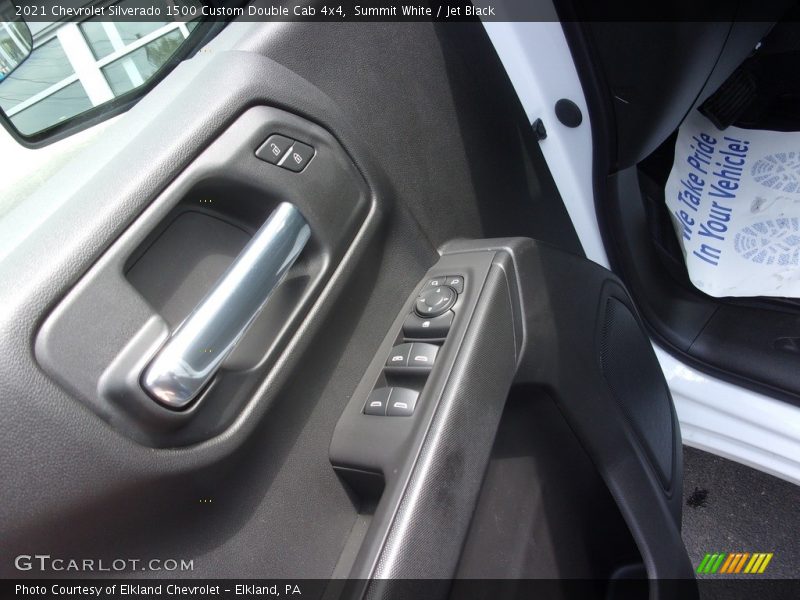 Summit White / Jet Black 2021 Chevrolet Silverado 1500 Custom Double Cab 4x4