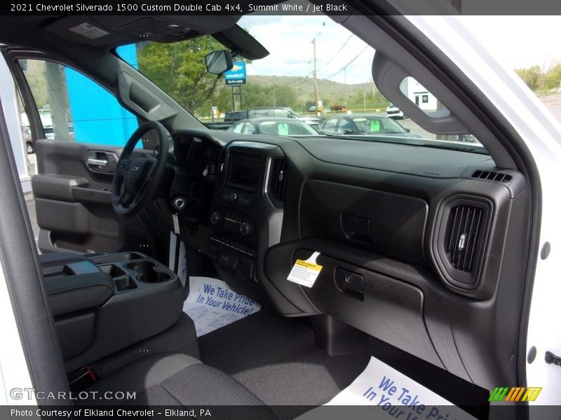 Summit White / Jet Black 2021 Chevrolet Silverado 1500 Custom Double Cab 4x4