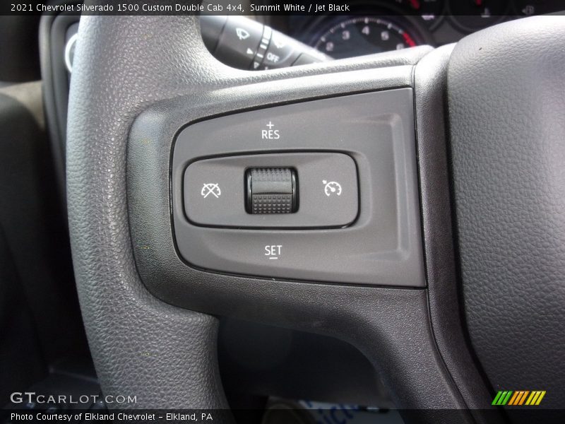 Summit White / Jet Black 2021 Chevrolet Silverado 1500 Custom Double Cab 4x4