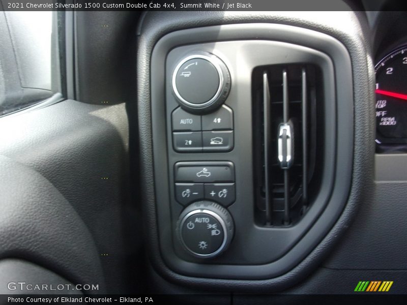 Summit White / Jet Black 2021 Chevrolet Silverado 1500 Custom Double Cab 4x4