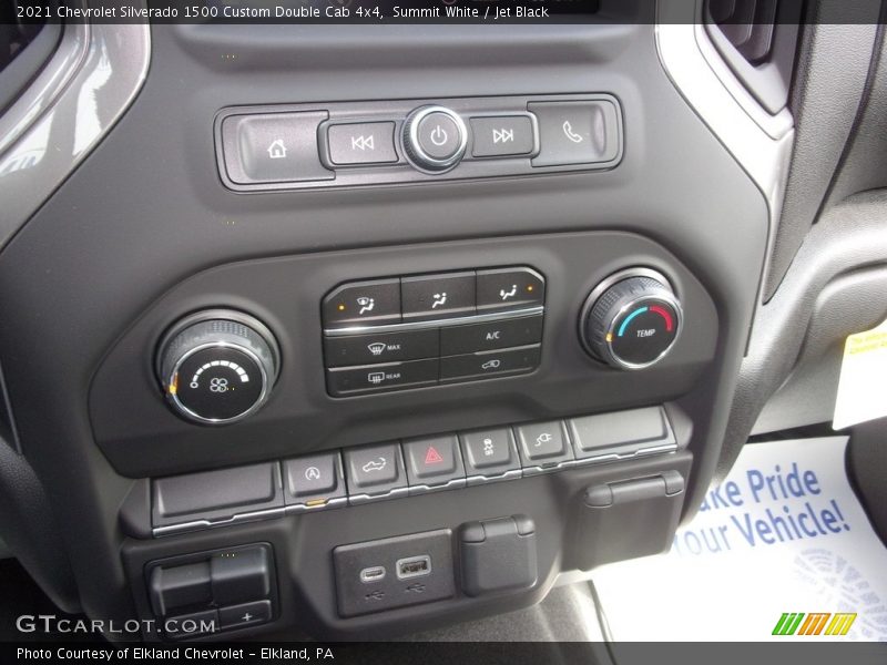 Summit White / Jet Black 2021 Chevrolet Silverado 1500 Custom Double Cab 4x4