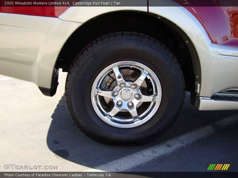 Cambridge Red Pearl / Tan 2003 Mitsubishi Montero Limited 4x4
