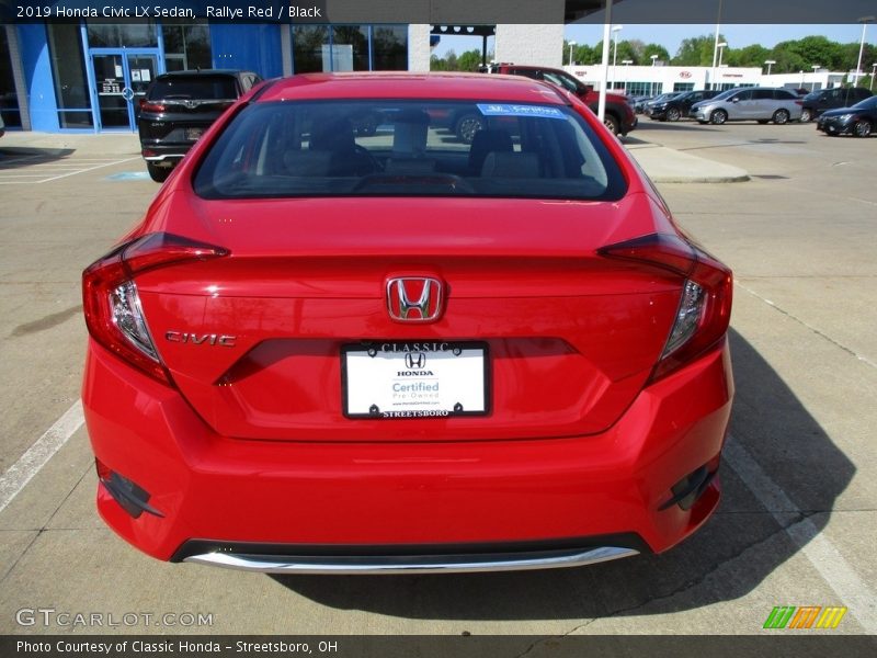 Rallye Red / Black 2019 Honda Civic LX Sedan