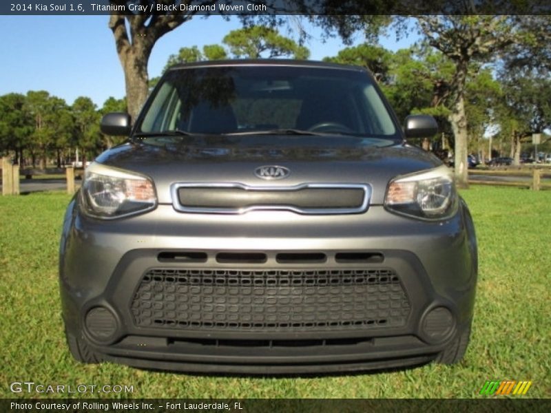 Titanium Gray / Black Diamond Woven Cloth 2014 Kia Soul 1.6