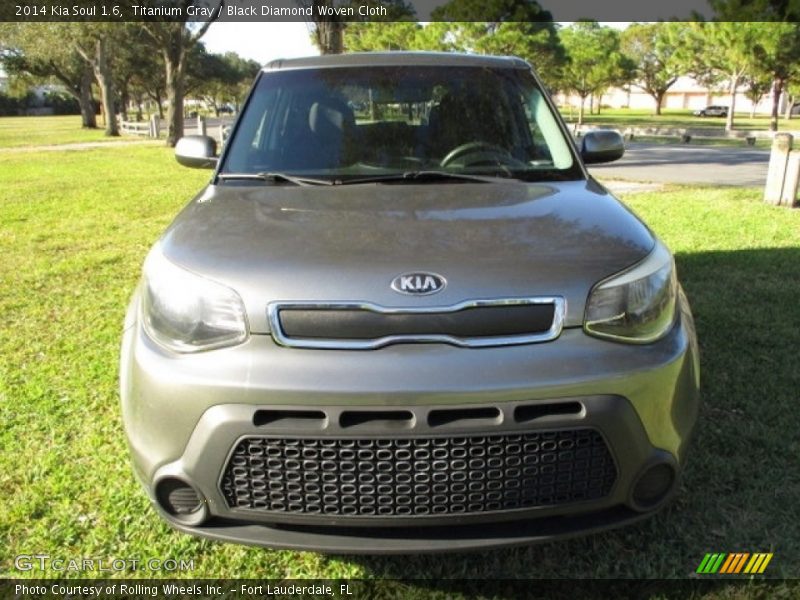 Titanium Gray / Black Diamond Woven Cloth 2014 Kia Soul 1.6