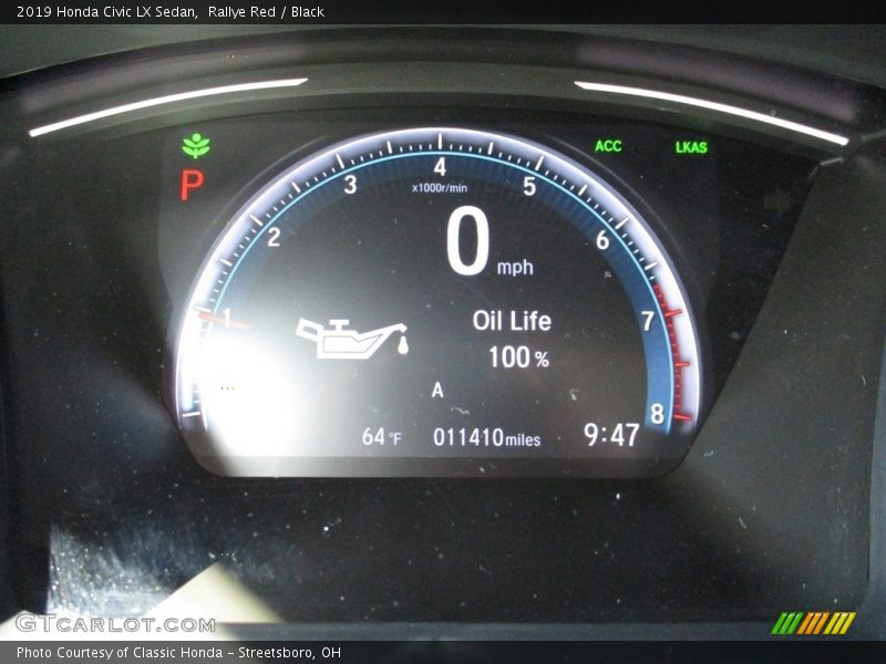 Rallye Red / Black 2019 Honda Civic LX Sedan