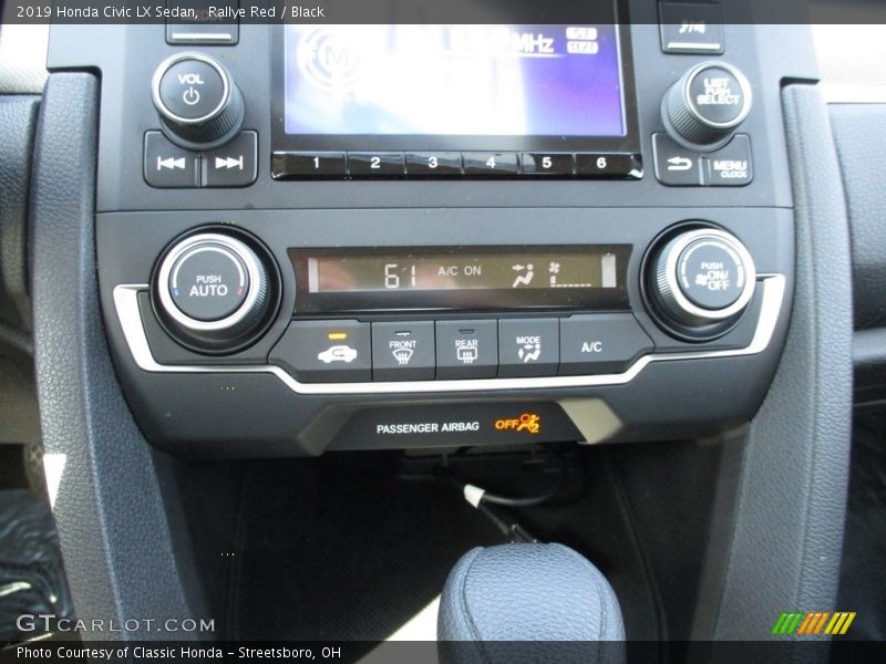 Rallye Red / Black 2019 Honda Civic LX Sedan
