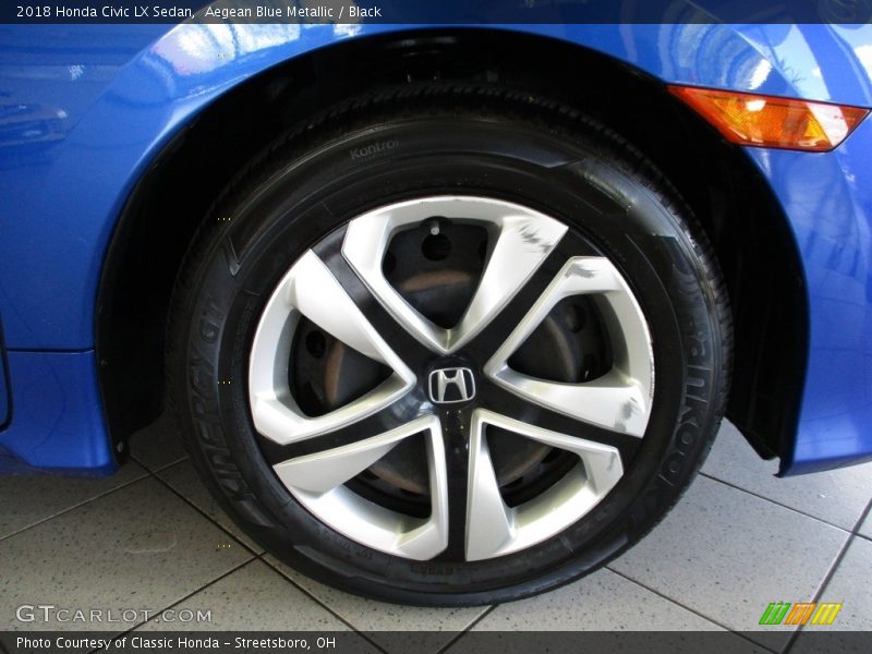 Aegean Blue Metallic / Black 2018 Honda Civic LX Sedan