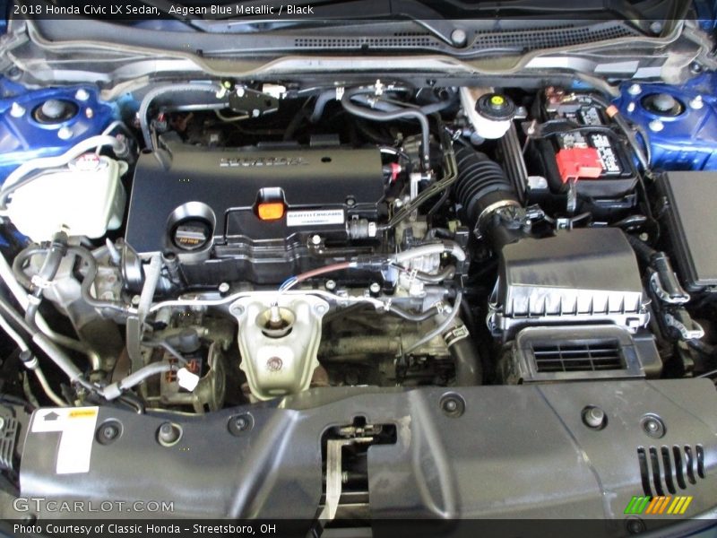 Aegean Blue Metallic / Black 2018 Honda Civic LX Sedan