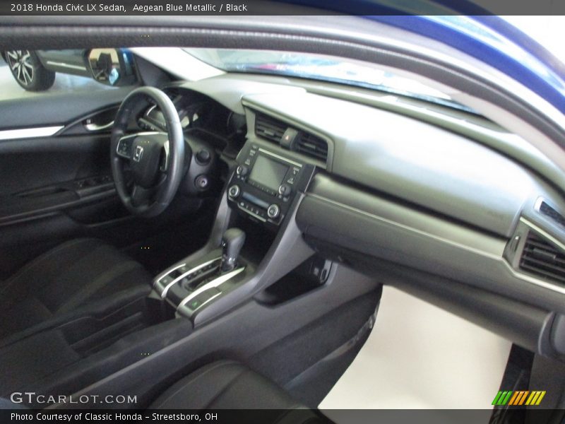 Aegean Blue Metallic / Black 2018 Honda Civic LX Sedan