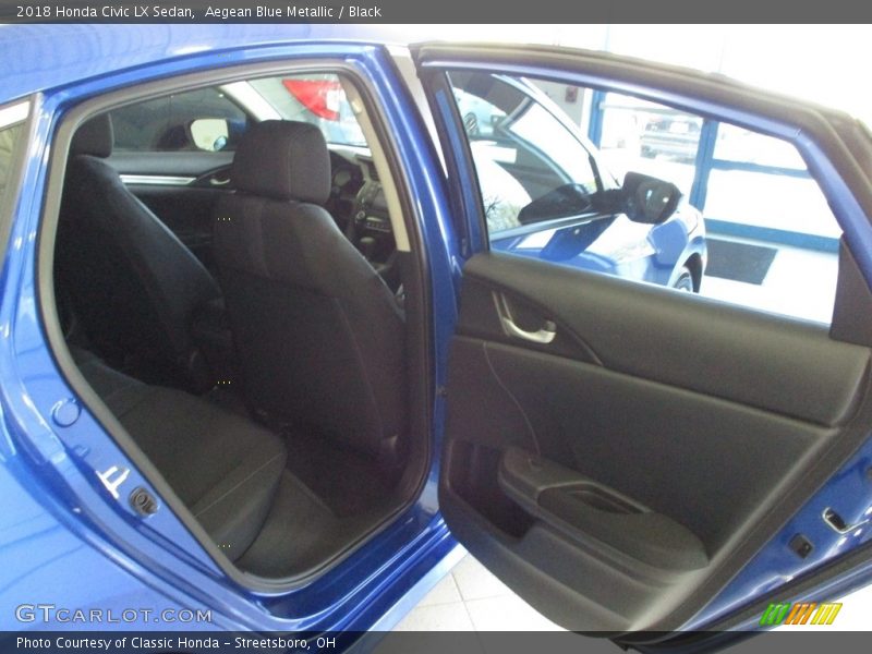 Aegean Blue Metallic / Black 2018 Honda Civic LX Sedan