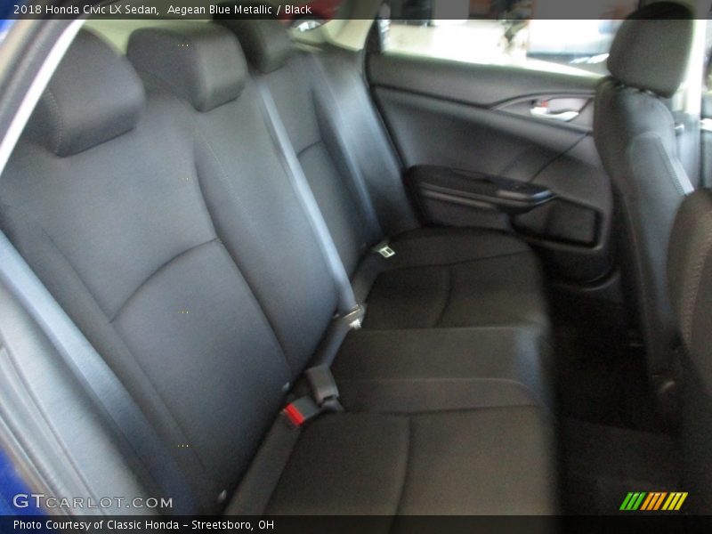 Aegean Blue Metallic / Black 2018 Honda Civic LX Sedan