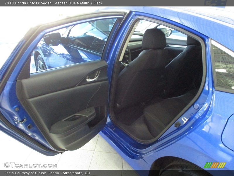 Aegean Blue Metallic / Black 2018 Honda Civic LX Sedan