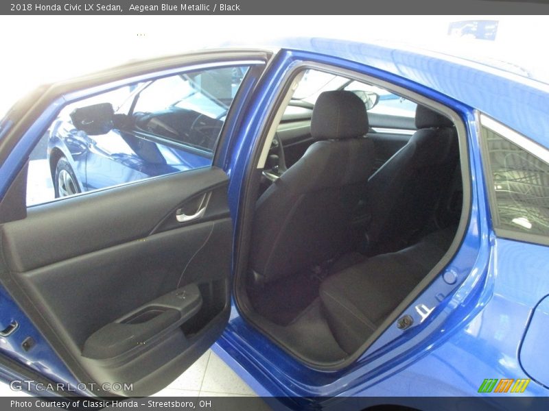 Aegean Blue Metallic / Black 2018 Honda Civic LX Sedan