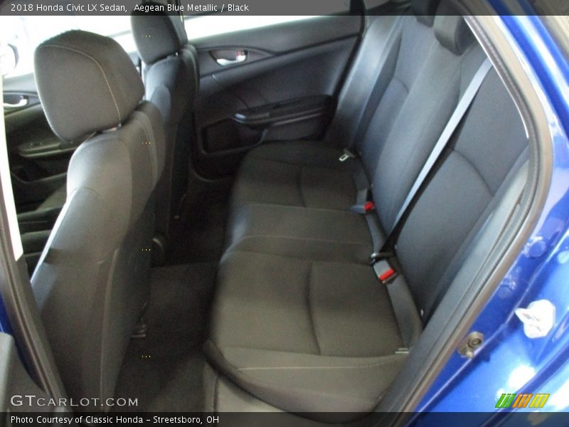 Aegean Blue Metallic / Black 2018 Honda Civic LX Sedan