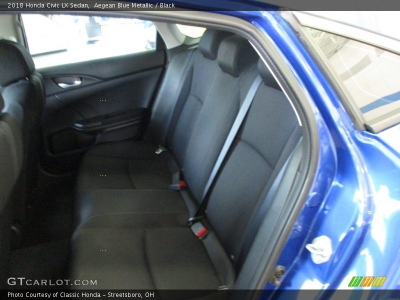 Aegean Blue Metallic / Black 2018 Honda Civic LX Sedan