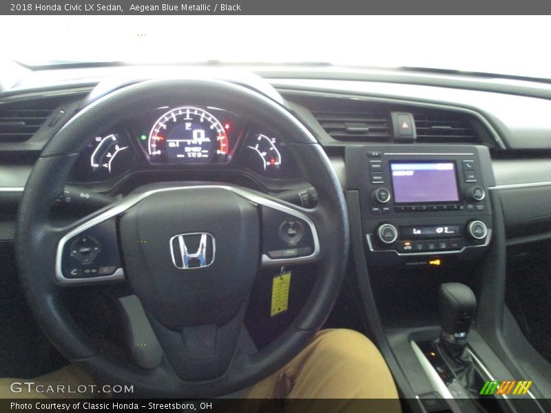 Aegean Blue Metallic / Black 2018 Honda Civic LX Sedan