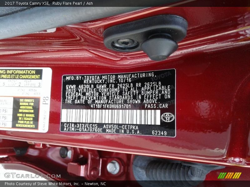 Ruby Flare Pearl / Ash 2017 Toyota Camry XSE