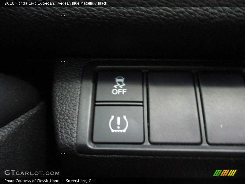 Aegean Blue Metallic / Black 2018 Honda Civic LX Sedan