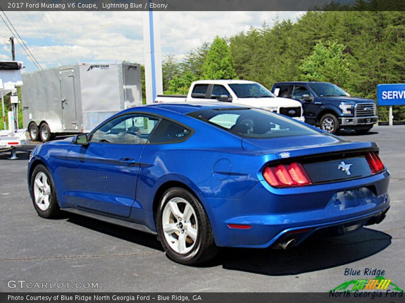 Lightning Blue / Ebony 2017 Ford Mustang V6 Coupe