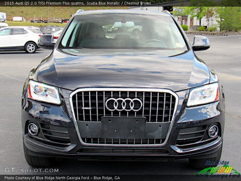 Scuba Blue Metallic / Chestnut Brown 2015 Audi Q5 2.0 TFSI Premium Plus quattro