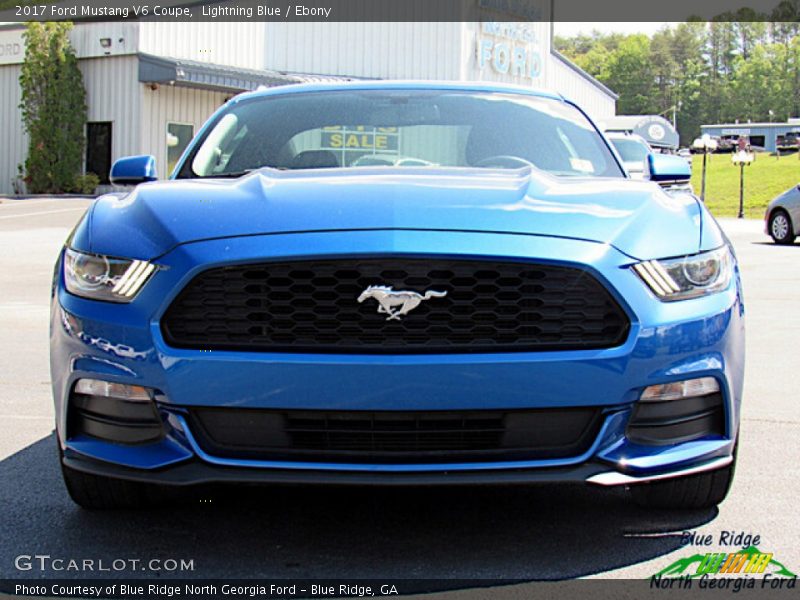 Lightning Blue / Ebony 2017 Ford Mustang V6 Coupe