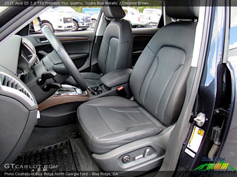 Scuba Blue Metallic / Chestnut Brown 2015 Audi Q5 2.0 TFSI Premium Plus quattro