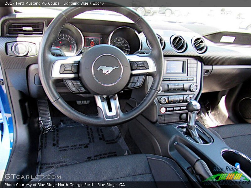 Lightning Blue / Ebony 2017 Ford Mustang V6 Coupe