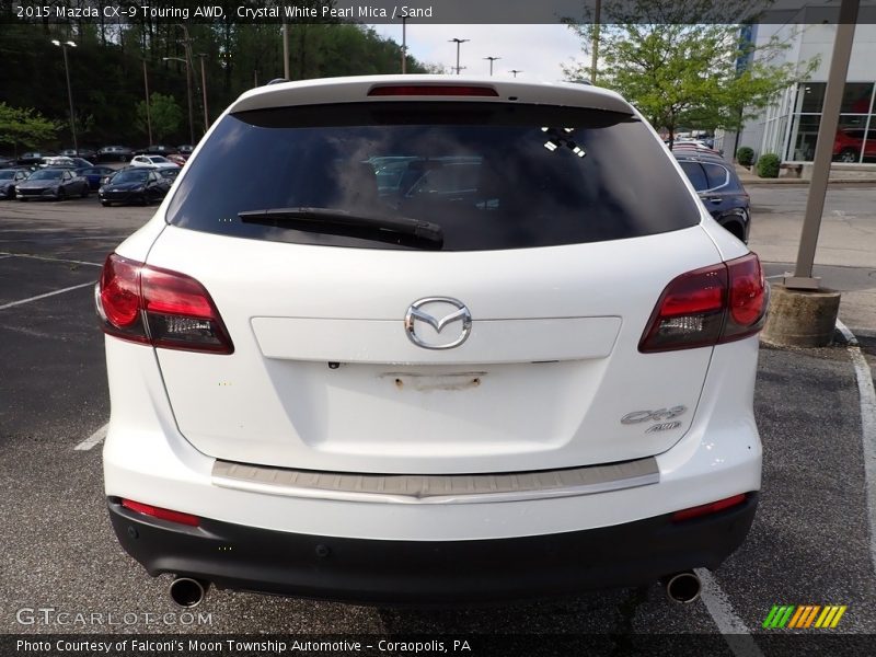 Crystal White Pearl Mica / Sand 2015 Mazda CX-9 Touring AWD