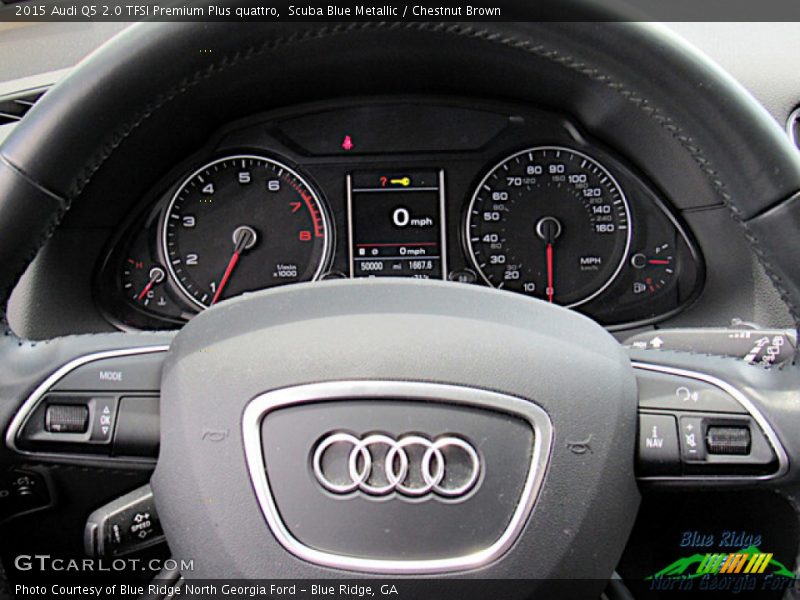 Scuba Blue Metallic / Chestnut Brown 2015 Audi Q5 2.0 TFSI Premium Plus quattro