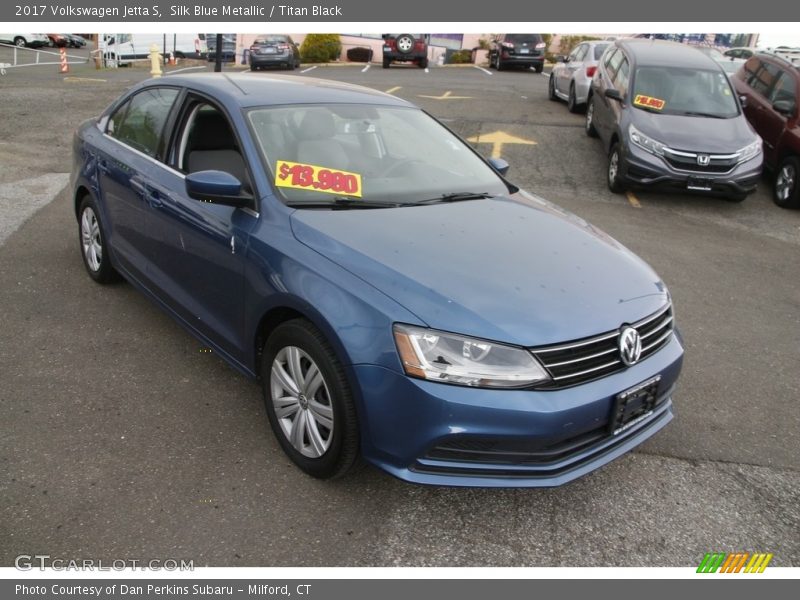 Silk Blue Metallic / Titan Black 2017 Volkswagen Jetta S