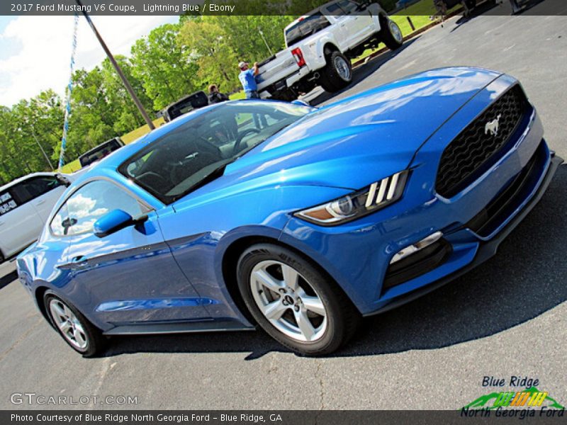 Lightning Blue / Ebony 2017 Ford Mustang V6 Coupe