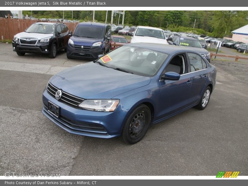 Silk Blue Metallic / Titan Black 2017 Volkswagen Jetta S