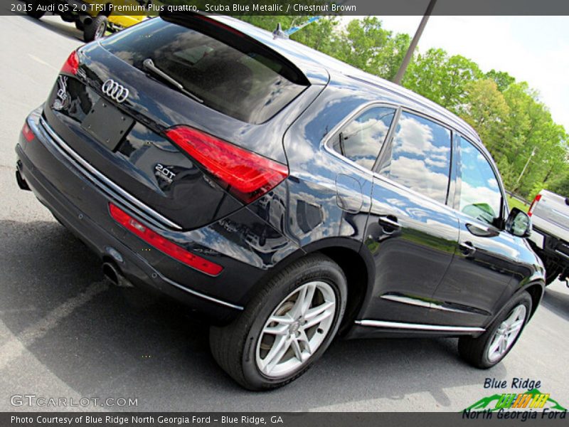 Scuba Blue Metallic / Chestnut Brown 2015 Audi Q5 2.0 TFSI Premium Plus quattro