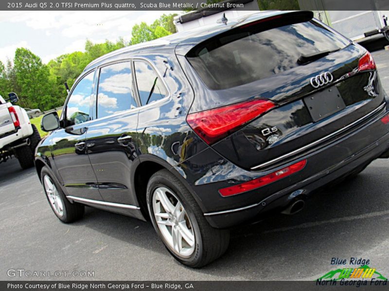 Scuba Blue Metallic / Chestnut Brown 2015 Audi Q5 2.0 TFSI Premium Plus quattro