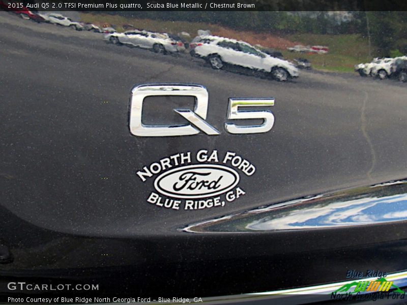 Scuba Blue Metallic / Chestnut Brown 2015 Audi Q5 2.0 TFSI Premium Plus quattro