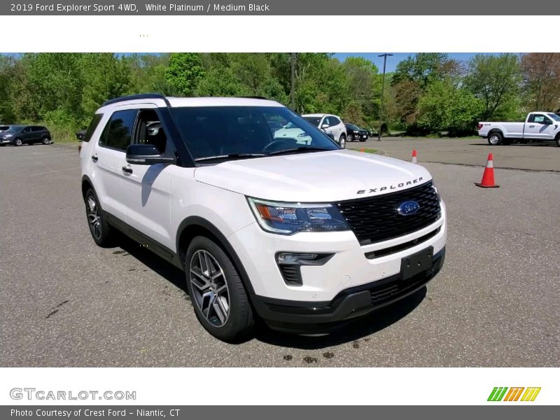 White Platinum / Medium Black 2019 Ford Explorer Sport 4WD