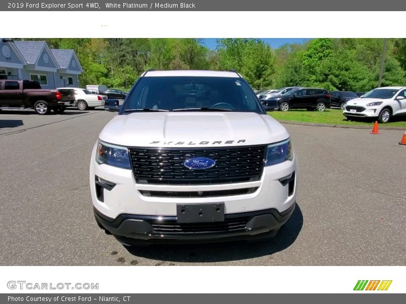 White Platinum / Medium Black 2019 Ford Explorer Sport 4WD