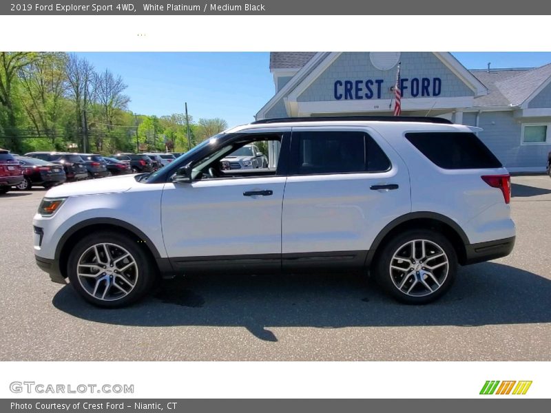 White Platinum / Medium Black 2019 Ford Explorer Sport 4WD