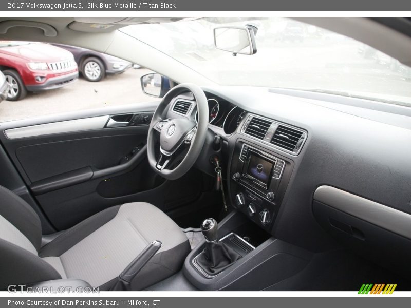 Silk Blue Metallic / Titan Black 2017 Volkswagen Jetta S