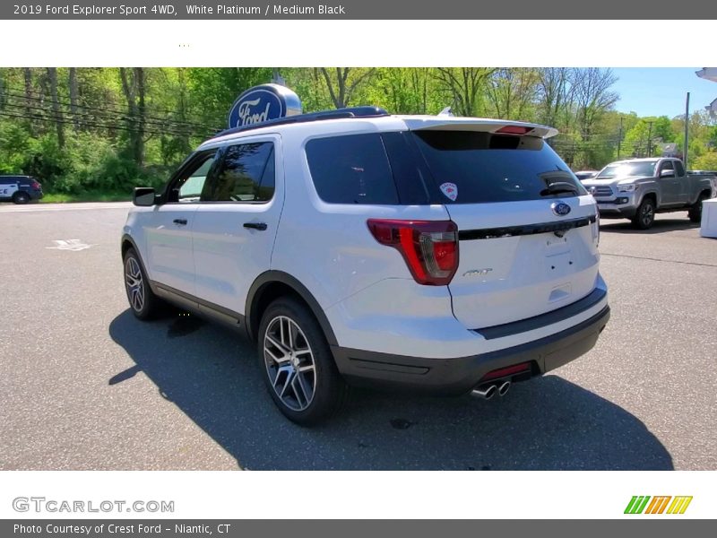 White Platinum / Medium Black 2019 Ford Explorer Sport 4WD