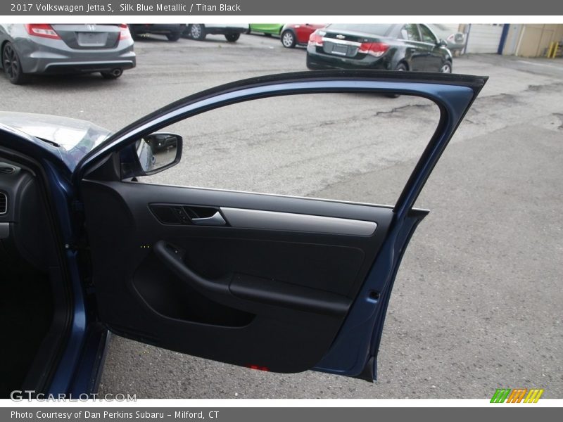Silk Blue Metallic / Titan Black 2017 Volkswagen Jetta S