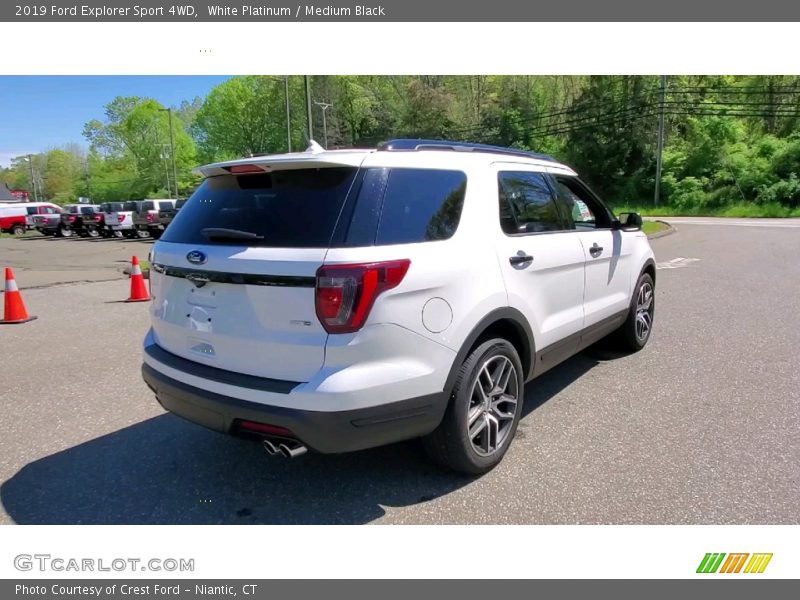 White Platinum / Medium Black 2019 Ford Explorer Sport 4WD